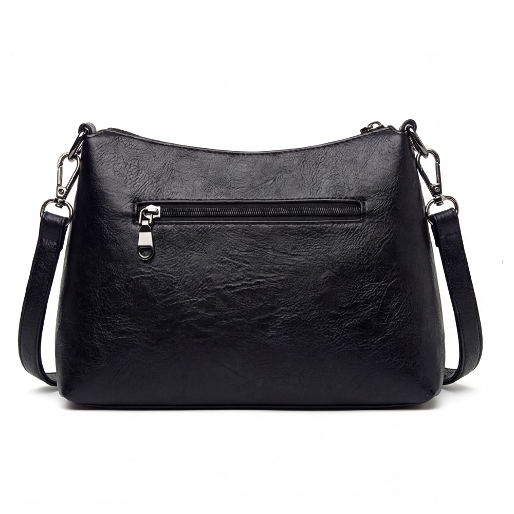 Soft Leather Crossbody With 3 Compartments