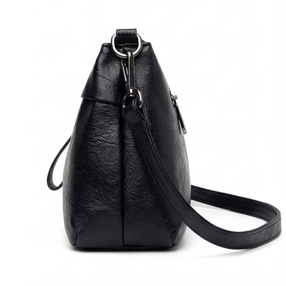 Soft Leather Crossbody With 3 Compartments
