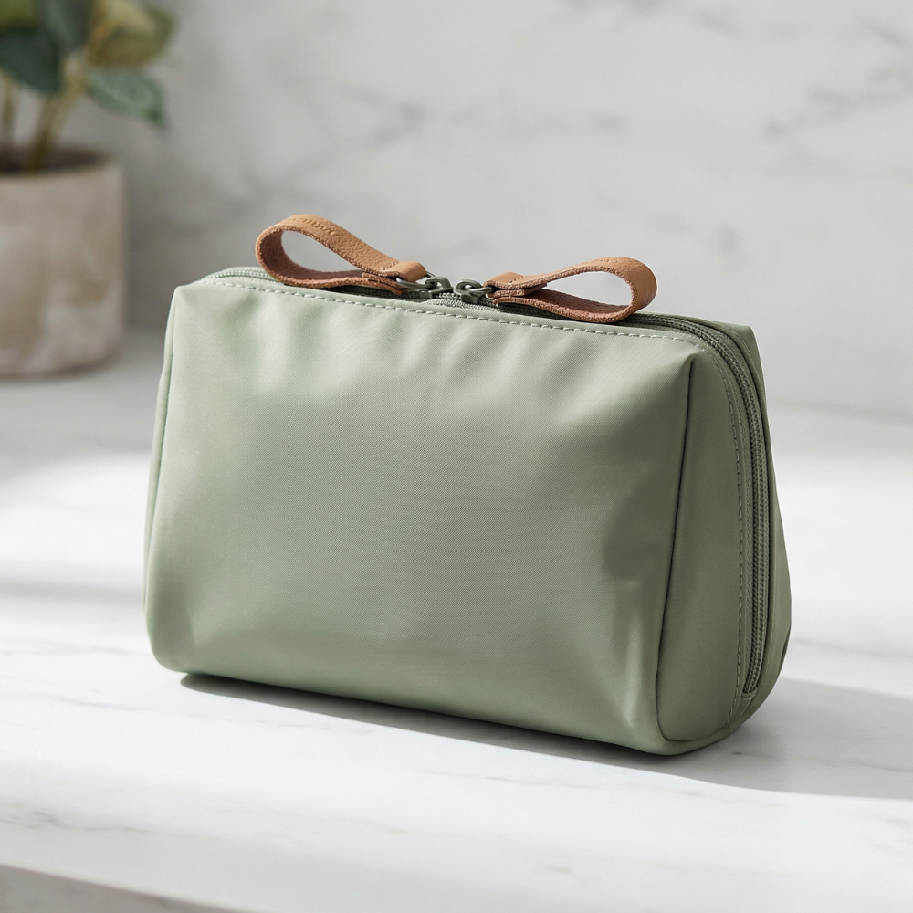 Double Zipper Makeup Bag for Travel
