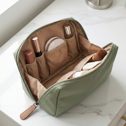 Double Zipper Makeup Bag for Travel