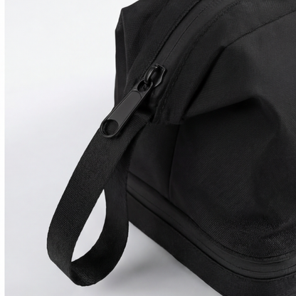 Dual-Layer Toiletry Bag with Wide Opening