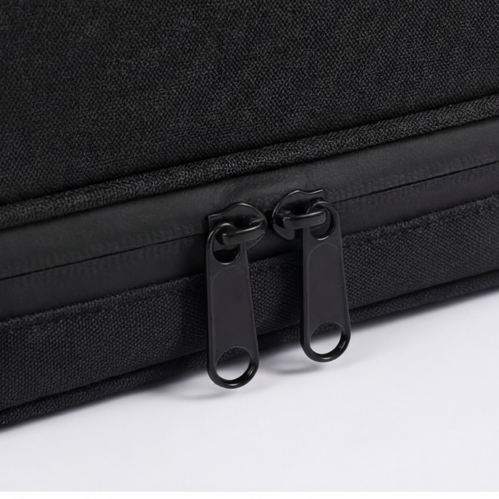 Dual-Layer Toiletry Bag with Wide Opening