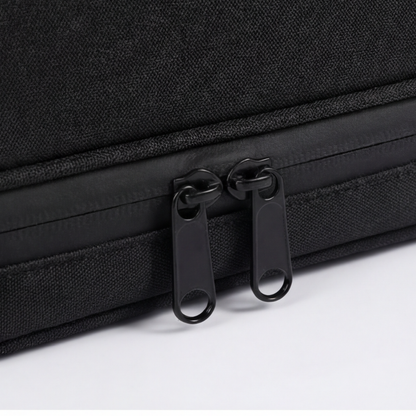 Dual-Layer Toiletry Bag with Wide Opening