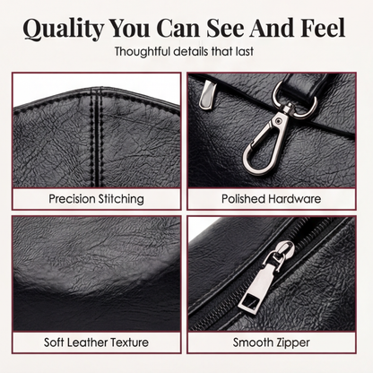 Soft Leather Crossbody With 3 Compartments