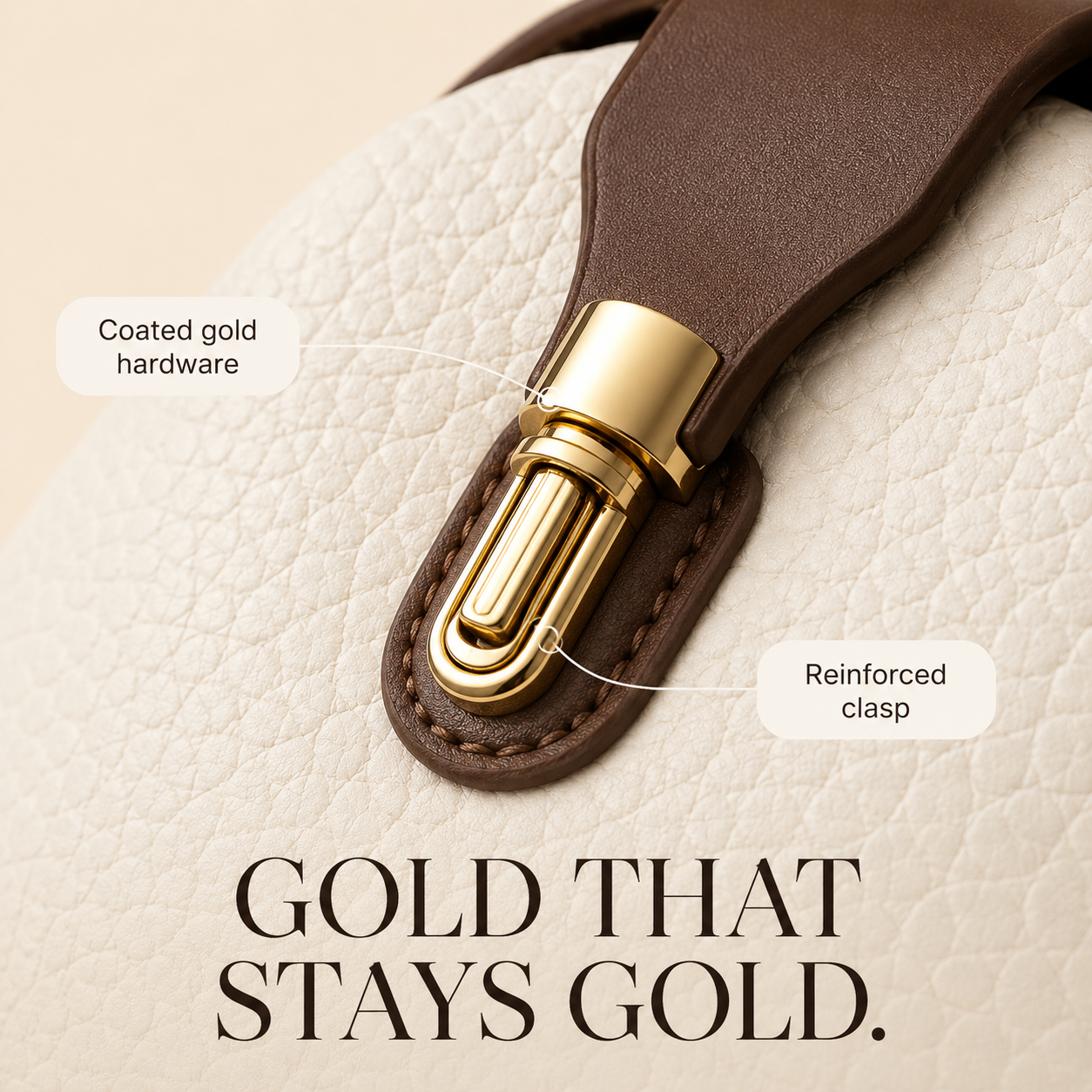 Two-Tone Leather Handbag for Day to Night