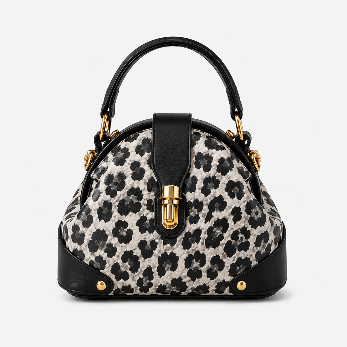 Two-Tone Leather Handbag for Day to Night