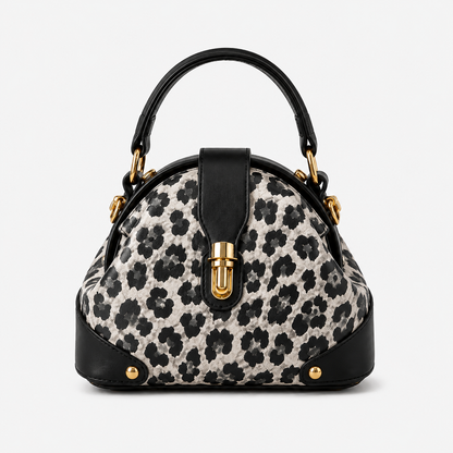 Two-Tone Leather Handbag for Day to Night