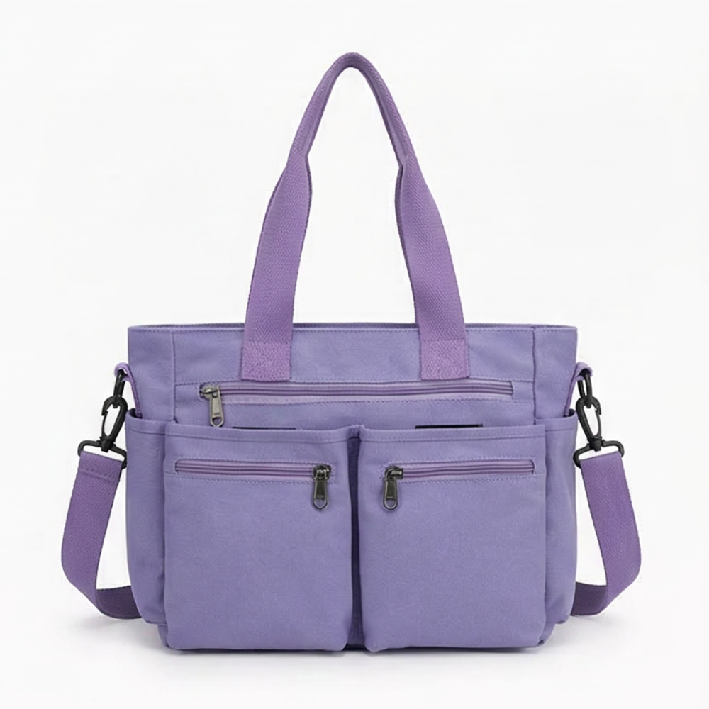 Multi Pocket Corduroy Shoulder Bag