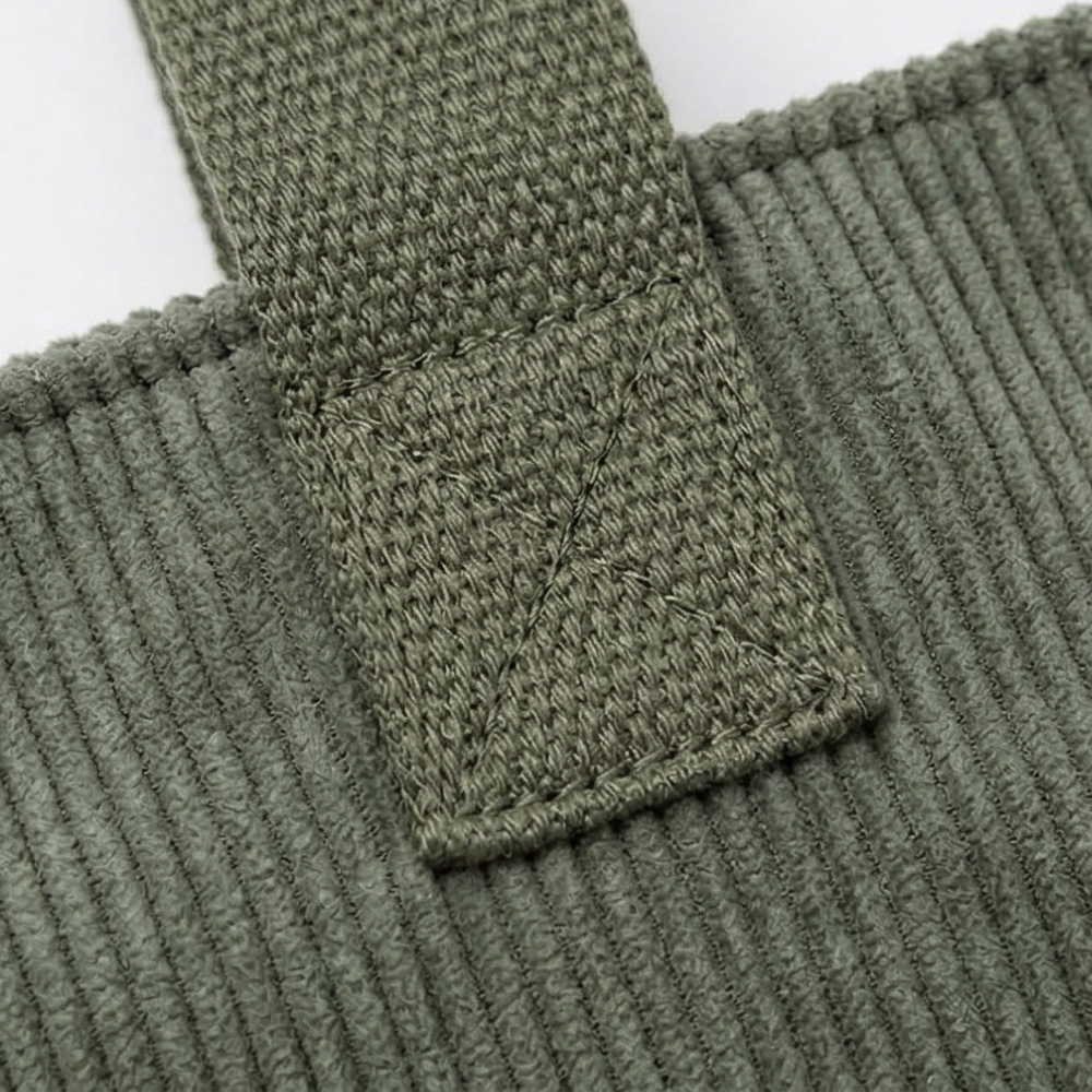 Multi Pocket Corduroy Shoulder Bag