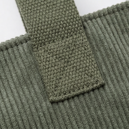 Multi Pocket Corduroy Shoulder Bag