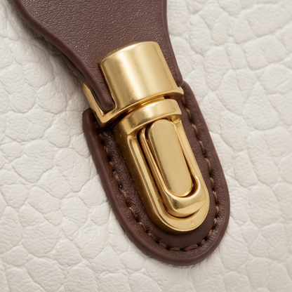 Two-Tone Leather Handbag for Day to Night