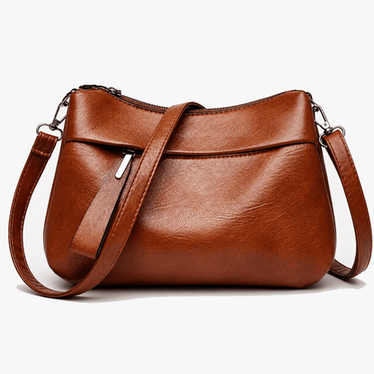 Soft Leather Crossbody With 3 Compartments