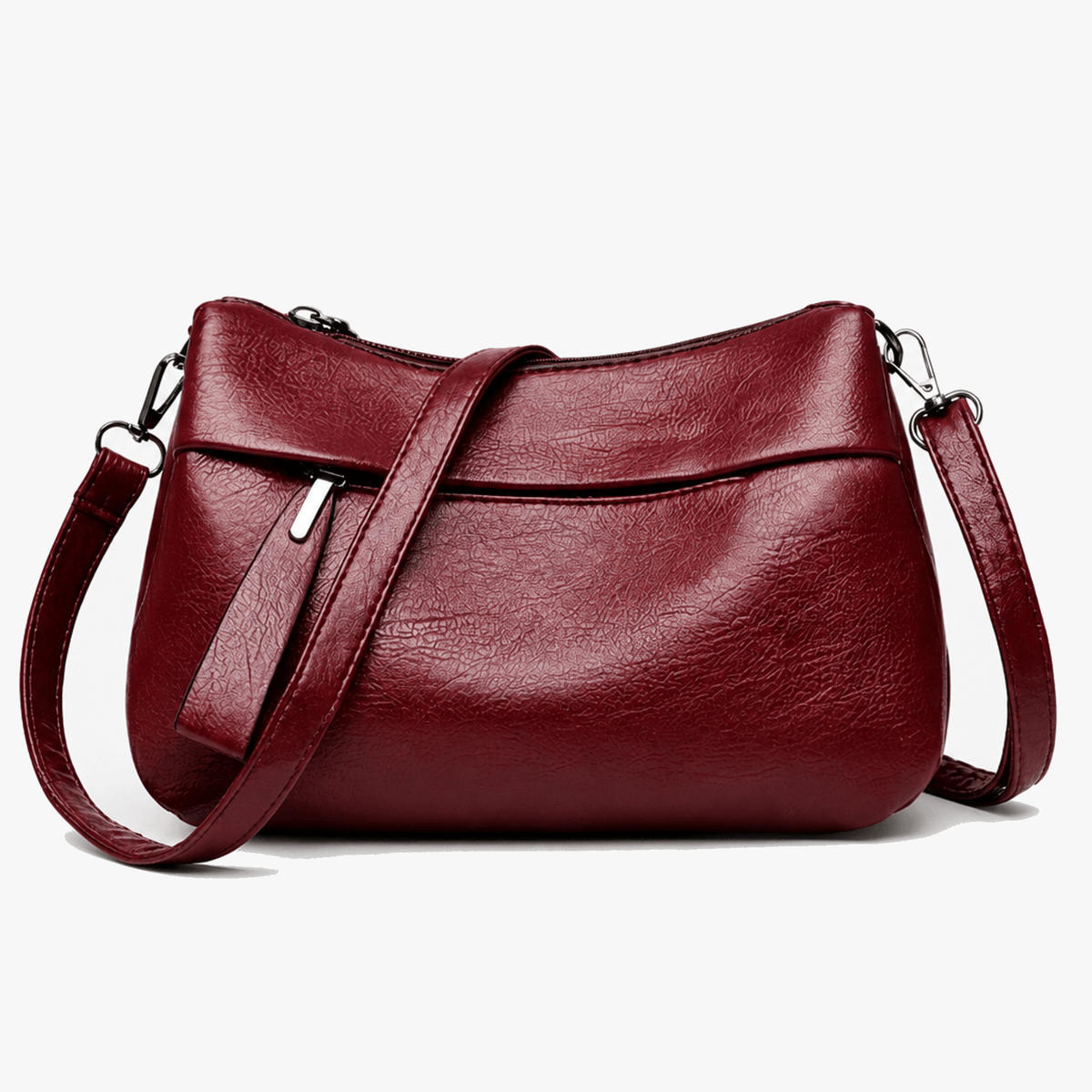 Soft Leather Crossbody With 3 Compartments