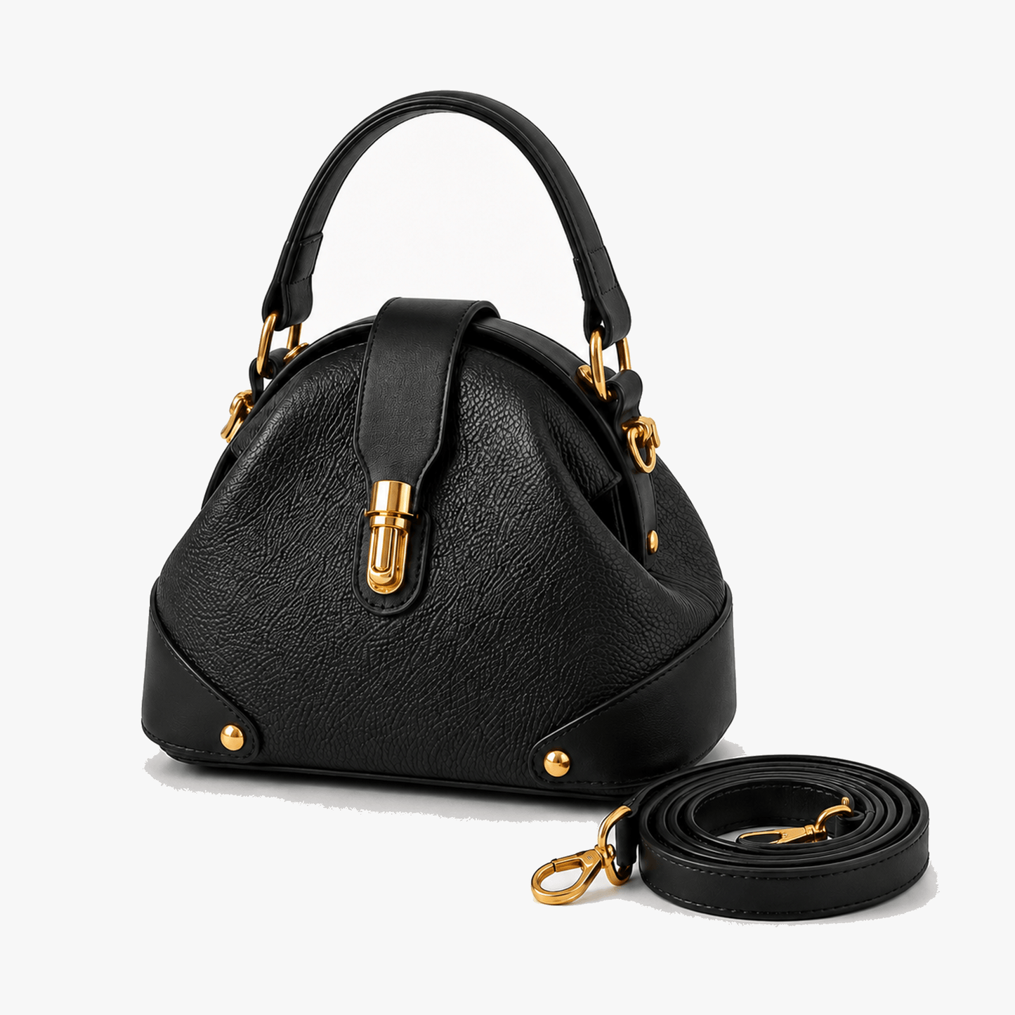 Two-Tone Leather Handbag for Day to Night