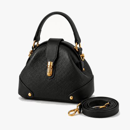 Two-Tone Leather Handbag for Day to Night