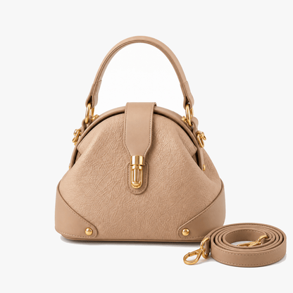 Two-Tone Leather Handbag for Day to Night