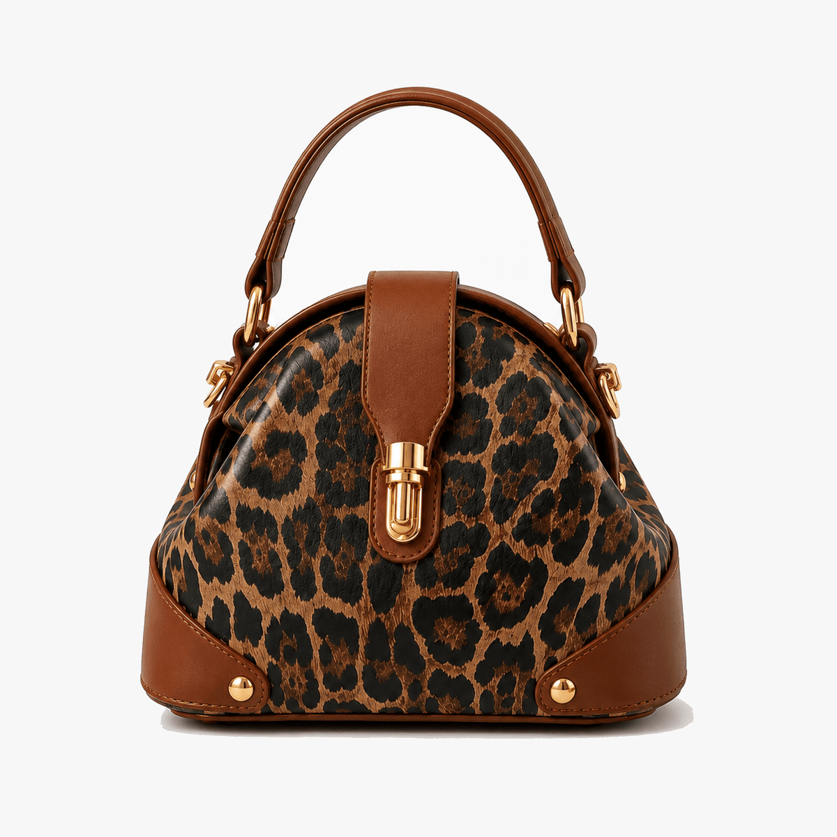 Two-Tone Leather Handbag for Day to Night