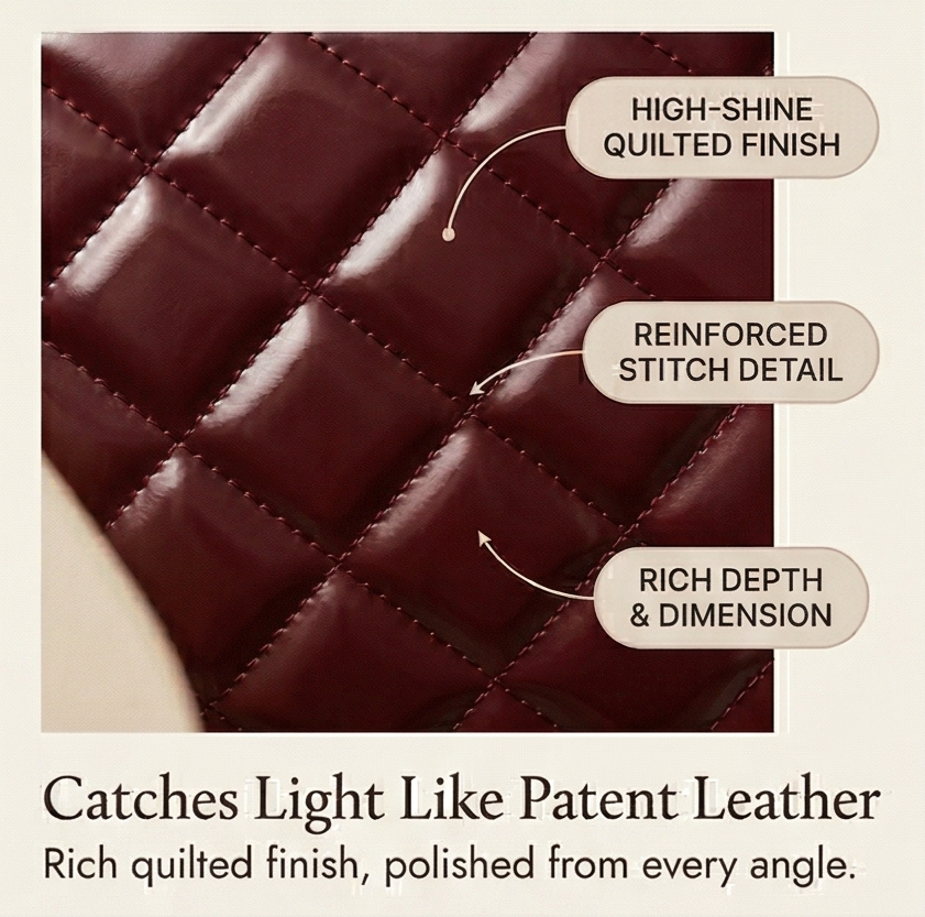 Quilted Handbag with Silk Scarf Handles