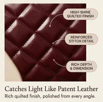 Quilted Handbag with Silk Scarf Handles