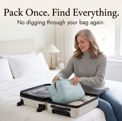 Wide-Mouth Toiletry Bag