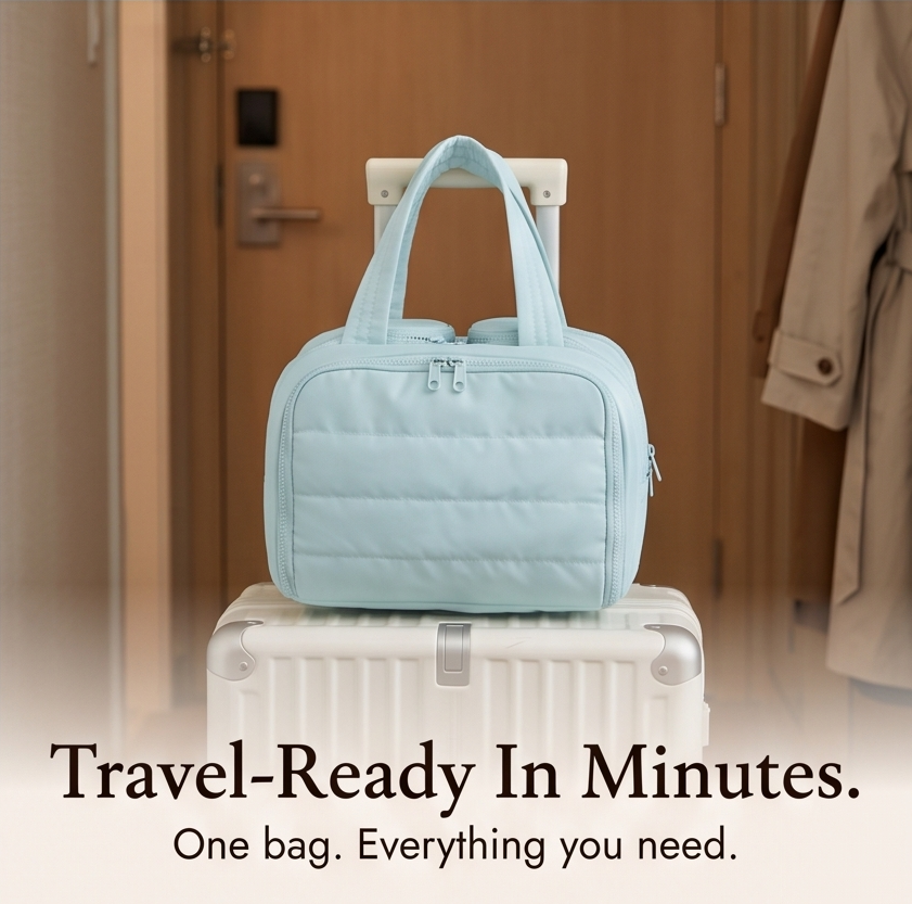 Wide-Mouth Toiletry Bag